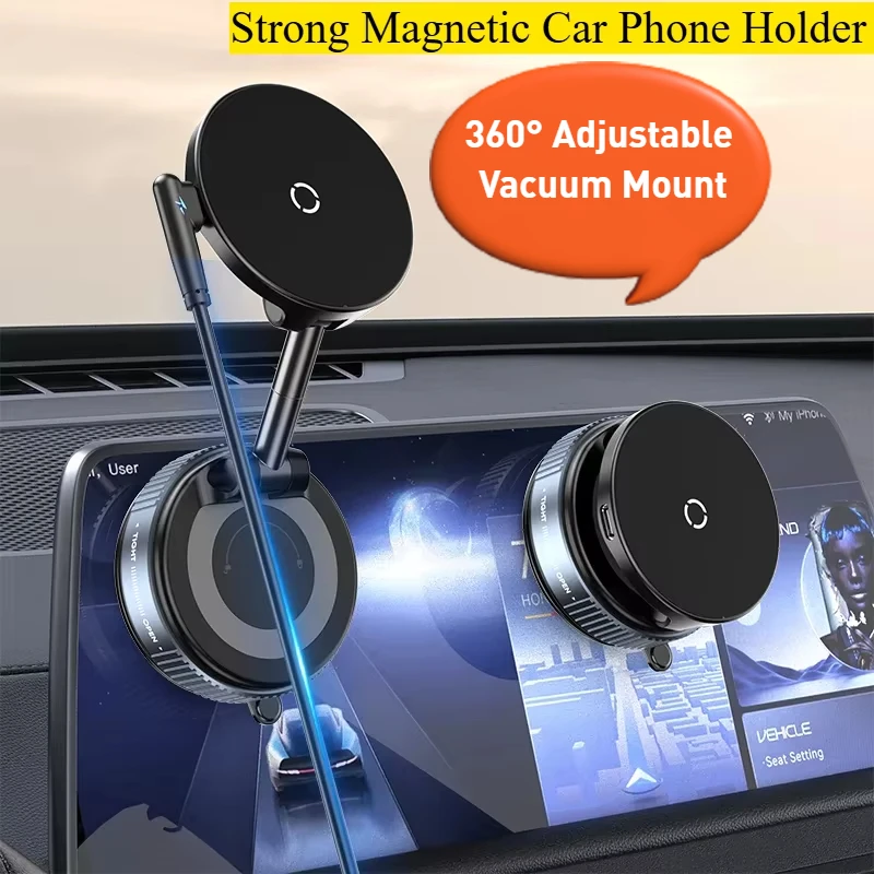 2025 Nuovo K007 Forte supporto magnetico per telefono da auto Design pieghevole 360 °   Supporto sottovuoto regolabile per auto/scrivania/bagno/uso universale