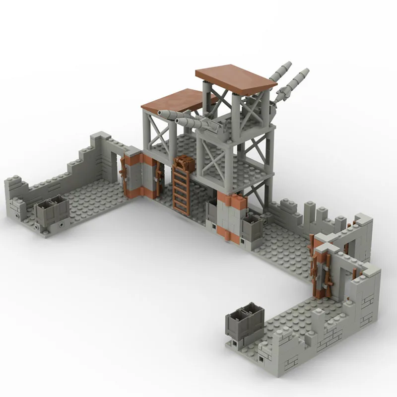 

PUBG WW2 Military Base War Scene Army MOC Building Blocks Mini Action Figures Soldier Military Weapons Bricks Toys for Children