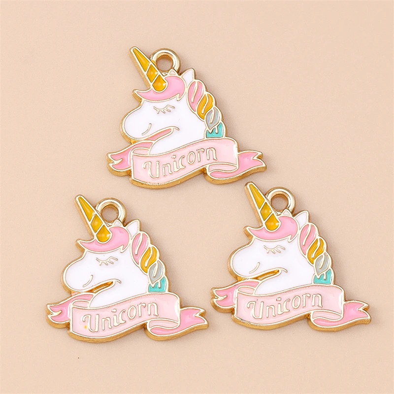 20 Stück Cartoon Tier Charms Emaille Pferd Charms Anhänger für Schmuckherstellung Tropfen Ohrringe Halsketten Armbänder DIY Bastelbedarf – Detail 5