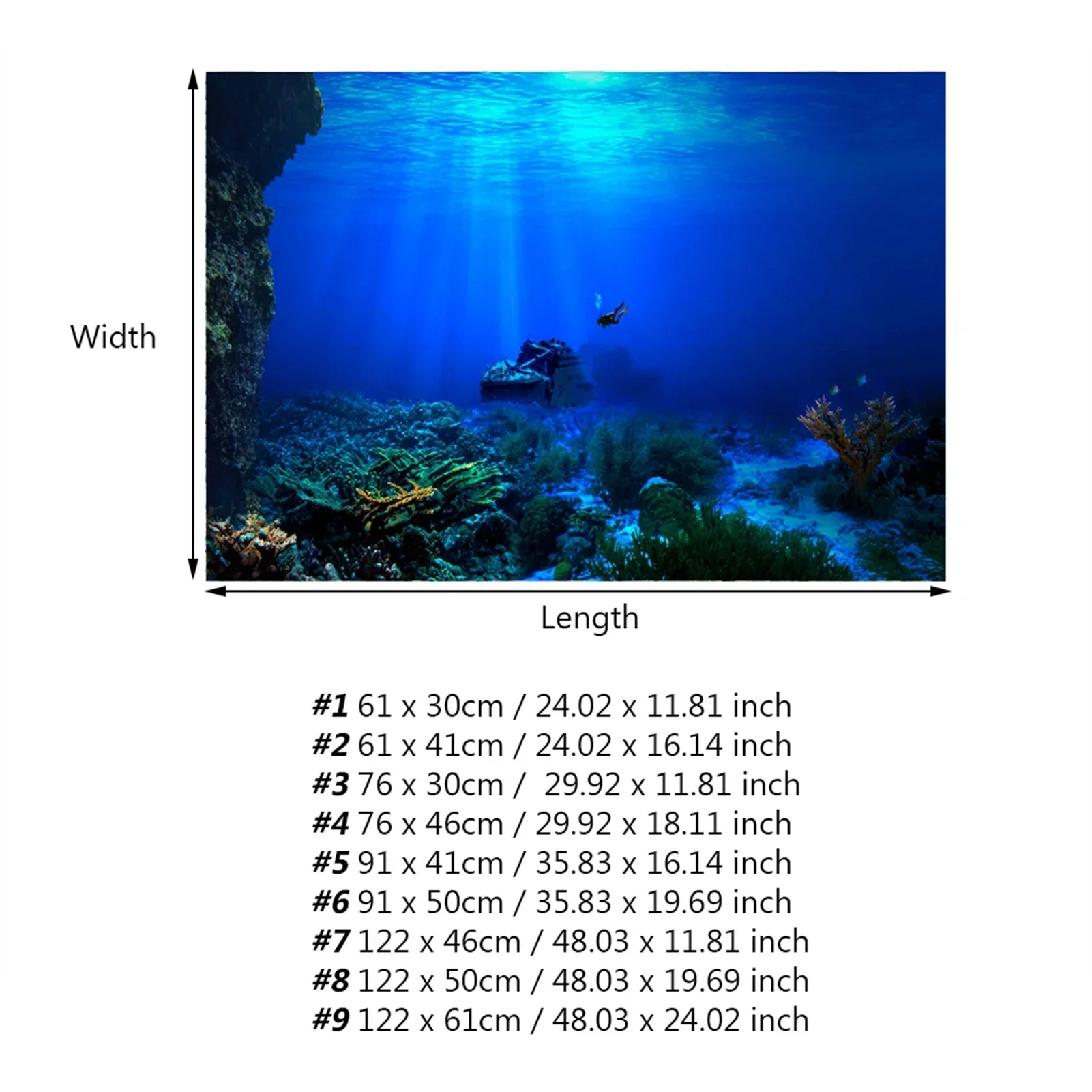 Rainforest Aquarium Background Poster Fish Tank Reptile Box PVC 3D Underwater World Landscape Picture Decor Backdrop Wallpaper