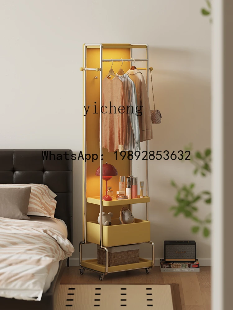 X4 movable full-length mirror, bedroom coat rack with mirror, integrated storage porch, floor-to-ceiling full-length mirror