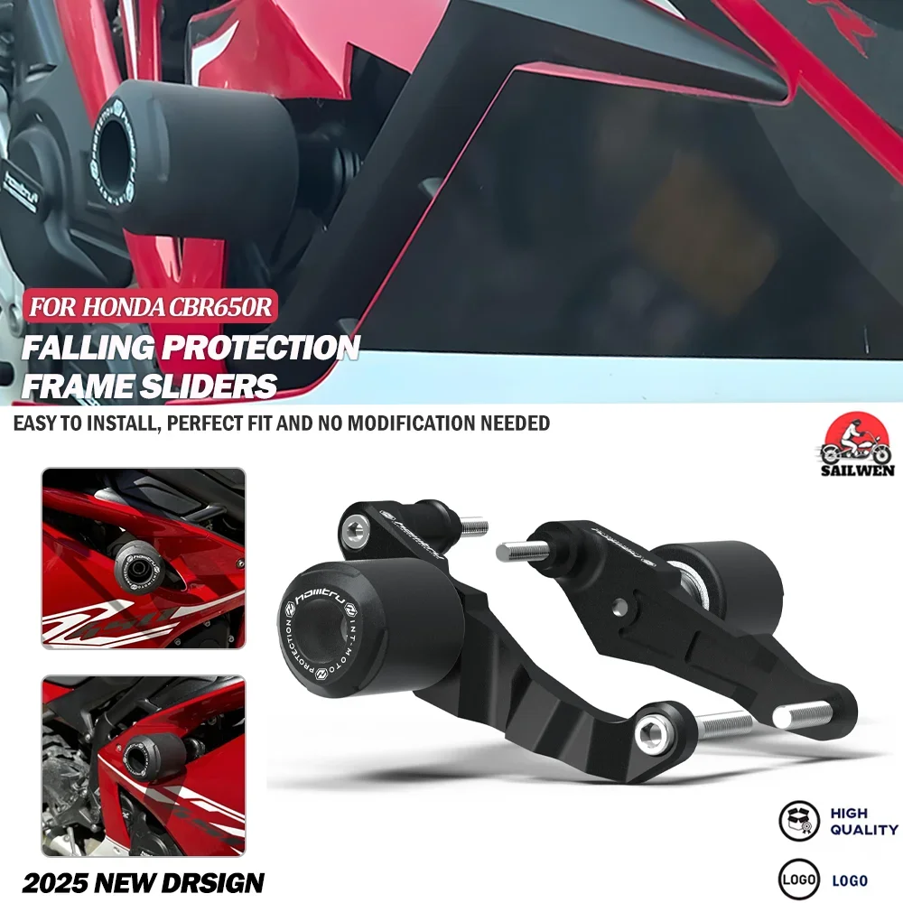 

CBR650R 2024-2025 For Honda CB650R CBR650R 2025 Motorcycle Falling Protection Frame Slider Fairing Guard Crash Pad Protector