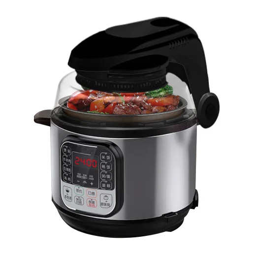 Pressure Cooker and Air Fryer Electric Aluminum Capacity Only Now Outdoor 2 in 1 Function Two in in in One Design 6L OEM 1000