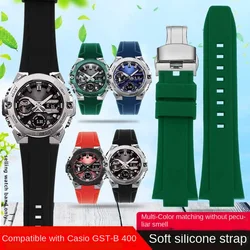 Convex silicone bracelet for CASIO G-Shock GST-B400 GST-B200 series rubber watchband accessories watch strap 24*14mm 24*16mm