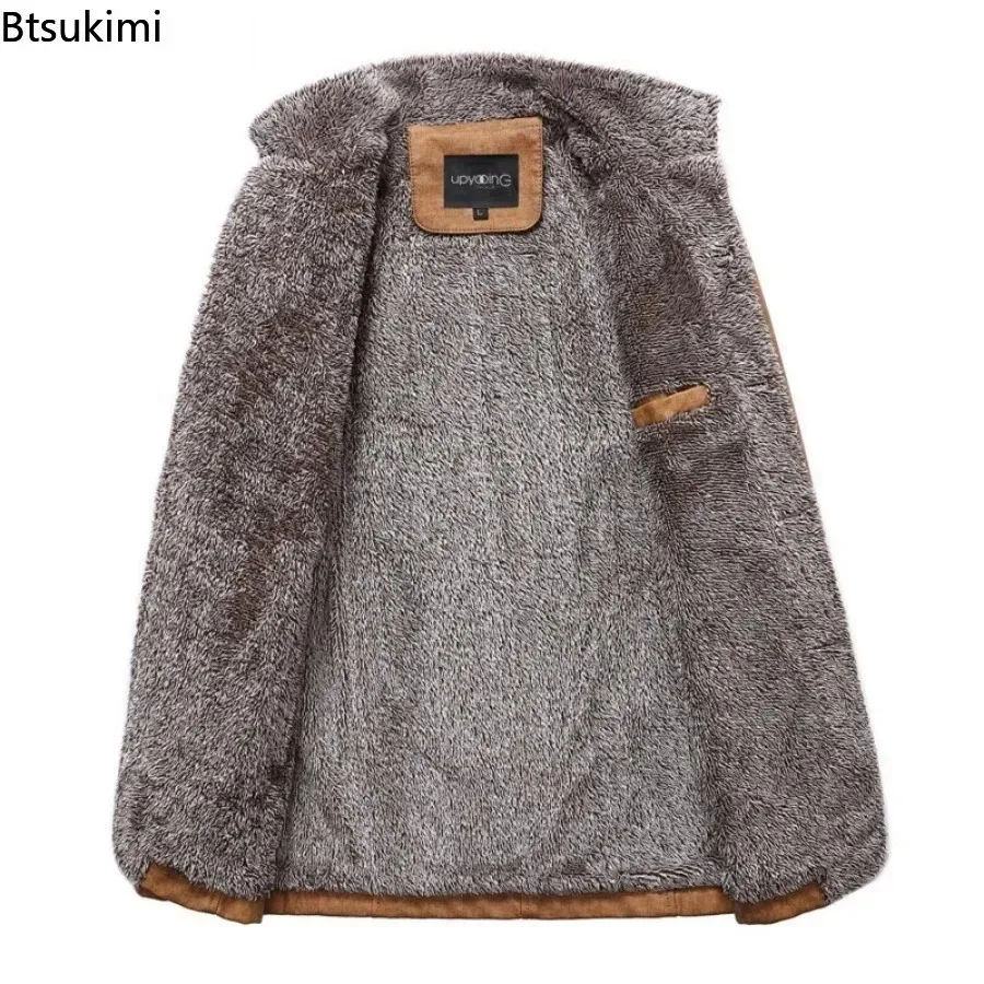 Nowość 2025 Męska skórzana kurtka garniturowa Slim Plus Płaszcz polarowy Moda Średniej długości kurtka ze skóry PU Streetwear Mężczyźni Dorywczo Ciepła odzież wierzchnia