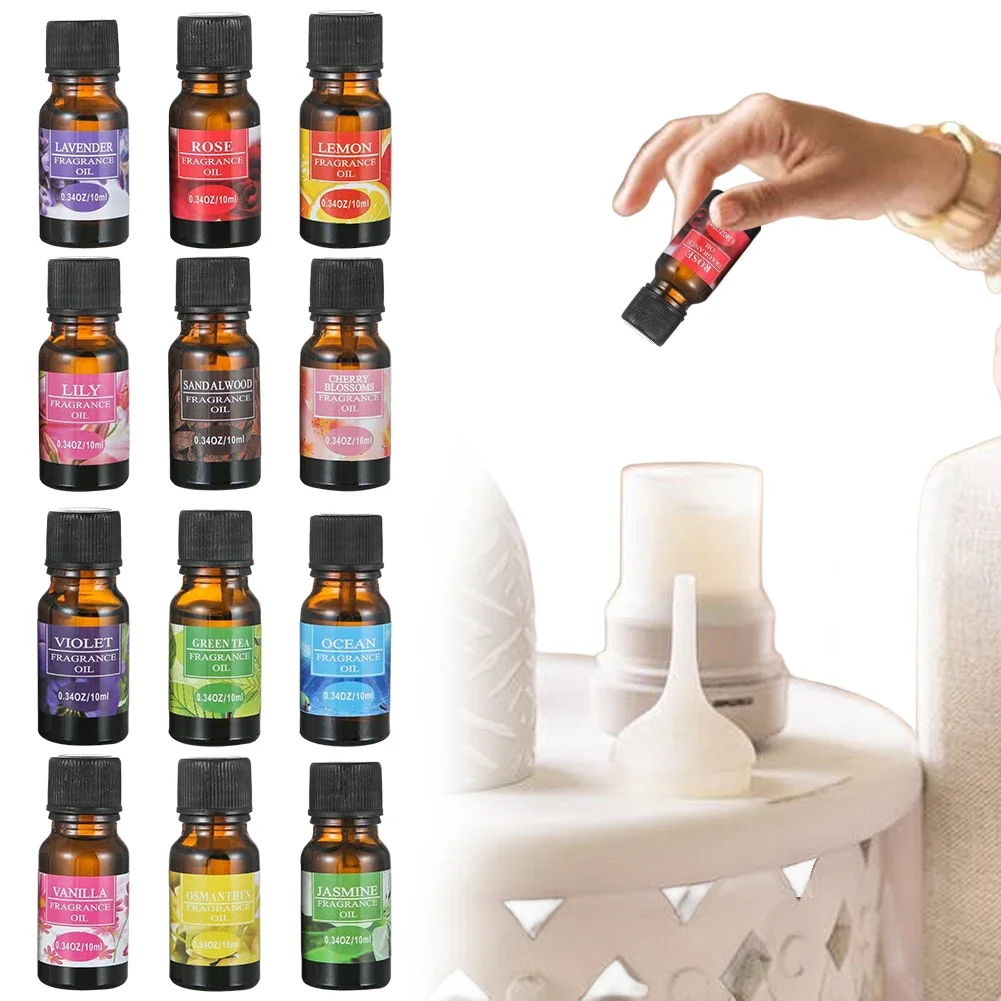 

10ML Plant Essential Oil Plant Aromatherapy Oil Soluble Freshener Car Perfume Refill Humidifiers Aroma Diffuser