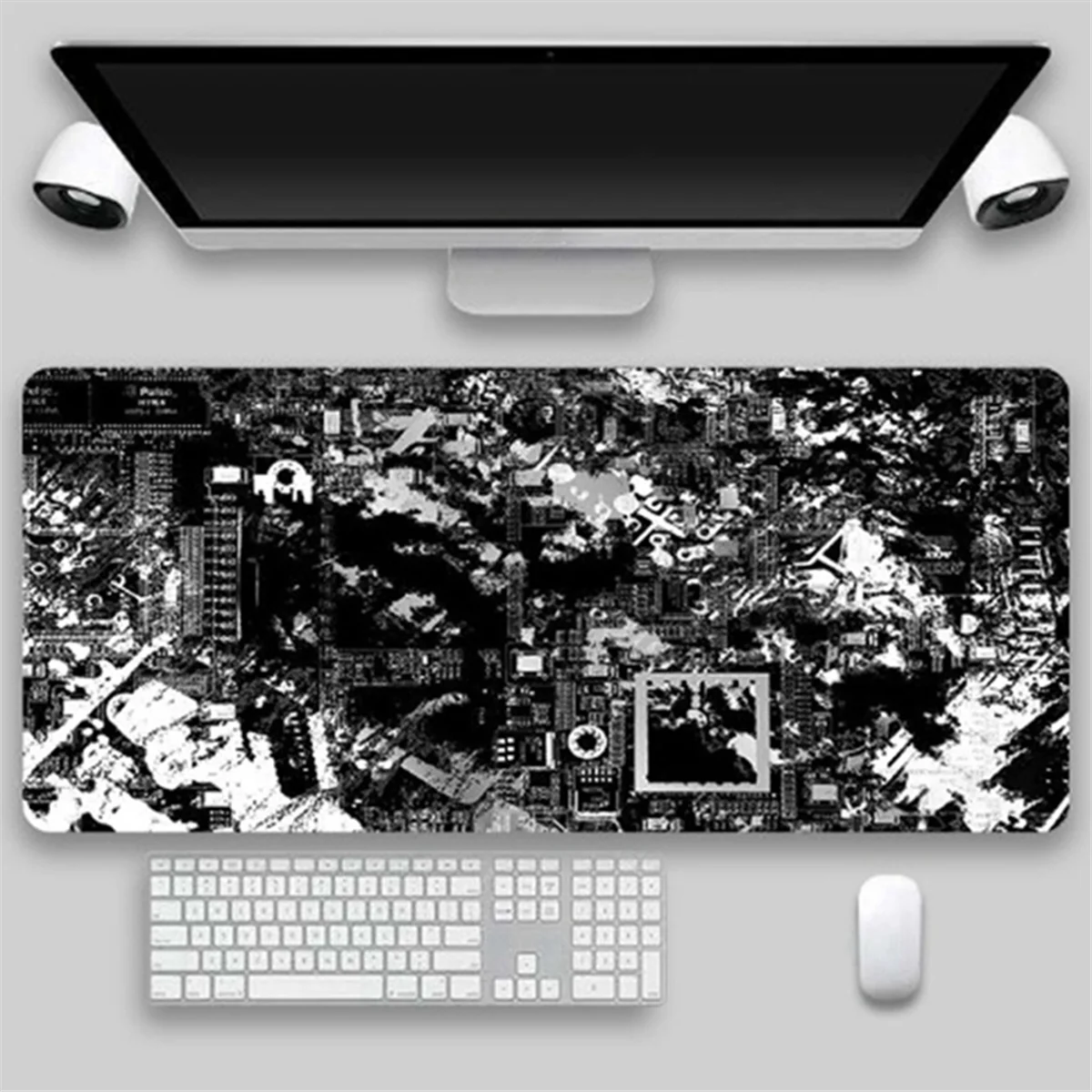 Gaming Mouse Pad Computer Anime Mousepad Office Soft Gaming Laptop Mouse Mats,Black