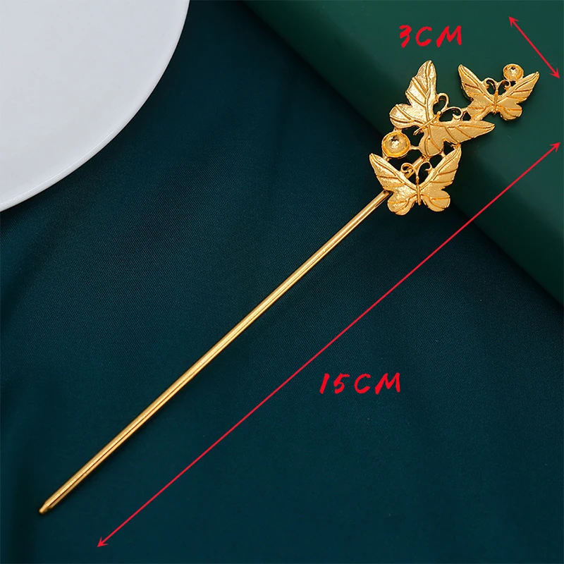 10 قطعة 49*26 مللي متر فراشة الشعر العصي قاعدة سبائك معدنية دبوس الشعر إعدادات DIY بها بنفسك Hairwear صنع المجوهرات اكسسوارات