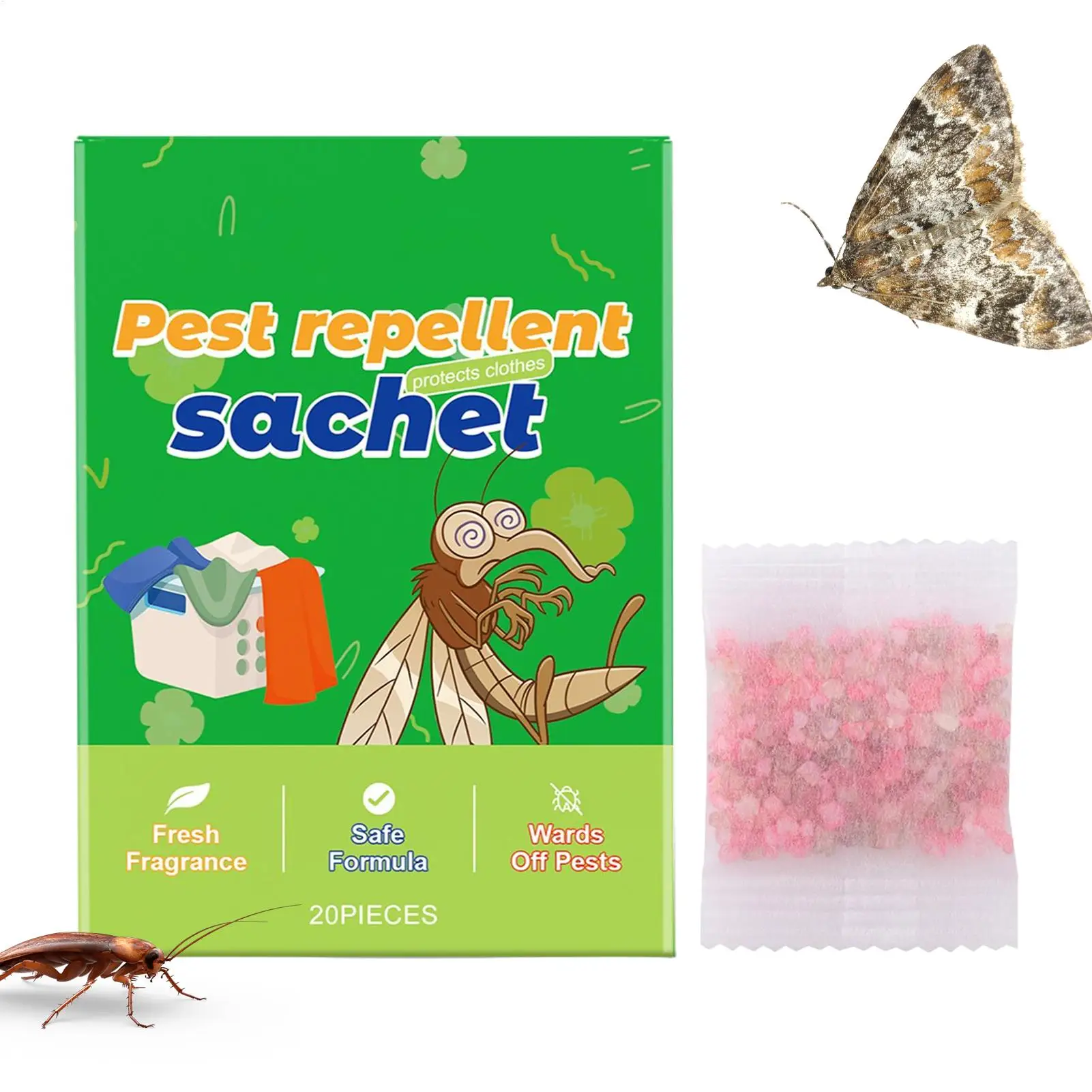 Bustina di protezione della freschezza 20 pezzi Custodia per profumo naturale per difesa a mosca Conservatore di freschezza per armadio Soggiorno Armadio Cassetto