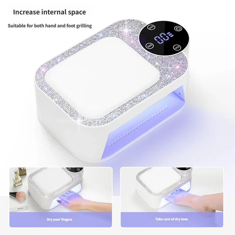 Rechargeable Wireless 30 LED UV Nail Lamp Gel Polished Nail Dryer with Automatic Sensor and Timer Nail Gel Curing Equipment