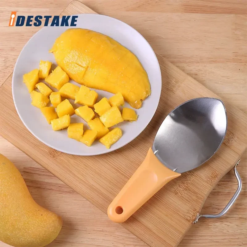 Multifunctional Fruit Spoon Mango Slicer Cutter Watermelon Cutting Knife Avocado Dicing Tools Mango Diced Scoop Kitchen Gadgets