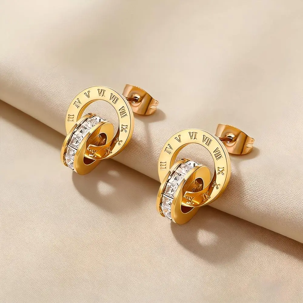 High-quality Stainless Steel Earrings, with Low Allergenicity, Fade-resistant, Simple and Elegant, Suitable for Daily Wear or as