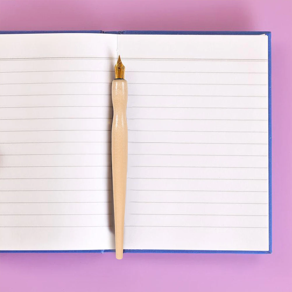 

Calligraphy Dip Pen Holder Wooden Handle Natural Wood Finish For Drawing Writing Painting Professional Lettering Removable