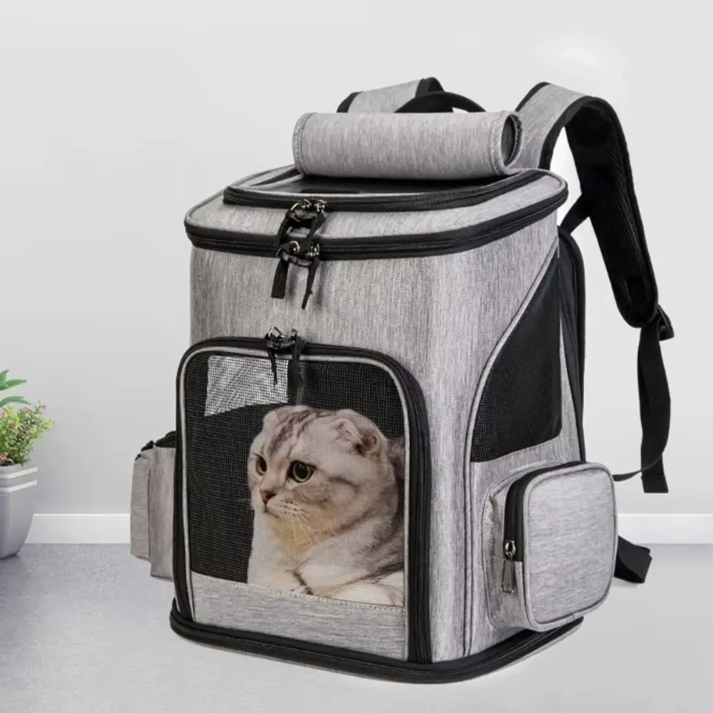 

Multi-function Expandable Pet Backpack Breathable Mesh Cat Carrier Adjustable Strap Large Capacity Pet Travel Bag for Puppy
