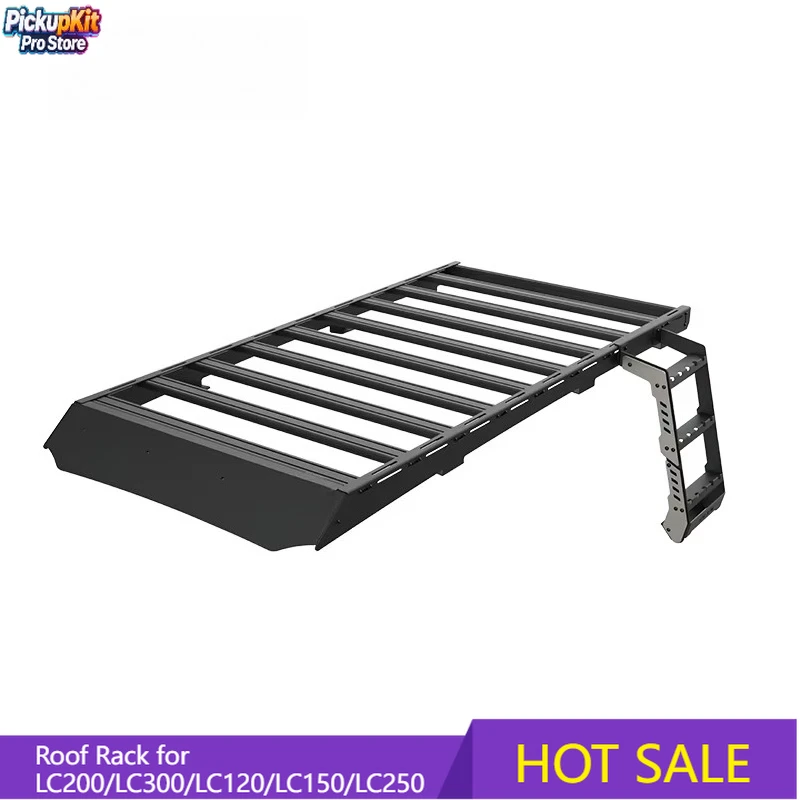 

Алюминиевый стальной багажник на крышу 4x4 с лестницей для Land Cruiser LC100/LC200/LC300/LC120/LC150/LC250
