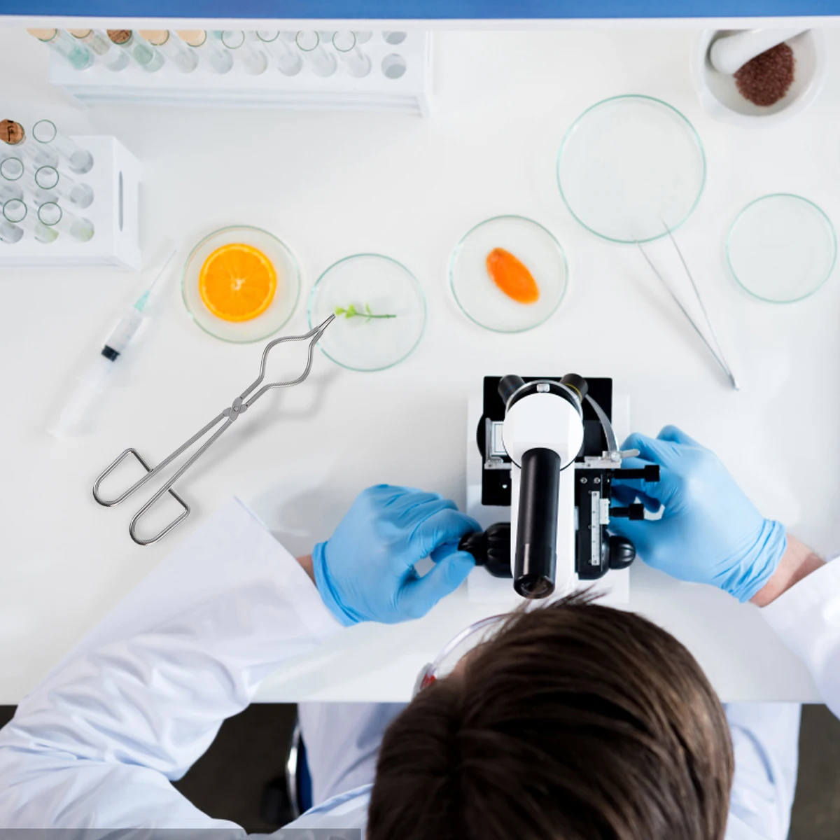 

3Pcs Laboratory Flask Clamp Crucible Clamp High Hardness Corrosion Resistant Chemical Laboratory Accessories Chemical Supplies