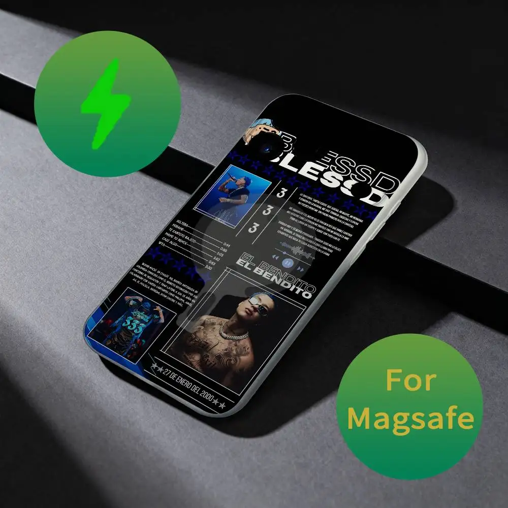 حافظة هاتف B-Blessd TRINIDAD BENDITA لهاتف iPhone 17,16,15,14,13,12,X,XS,Pro,Max,Plus,E,Air,Mini مع Magsafe مغناطيسي بلوري #3