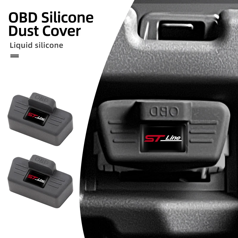 Car OBD Port All-in-One Dust Cover Silicone Clogging Cap Auto Accessories For Ford Mustang Edge Mondeo ST Fusion Explorer Focus view 2
