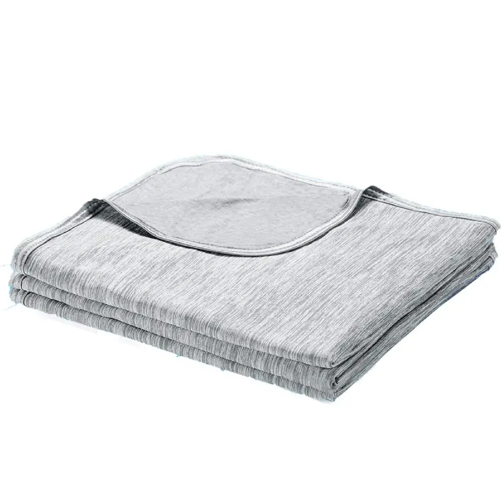 

New Double Sided Cooling Blanket Skin-Friendly Cold Effect Conditioning Quilt Breathable Solid Color Cooler Quilt
