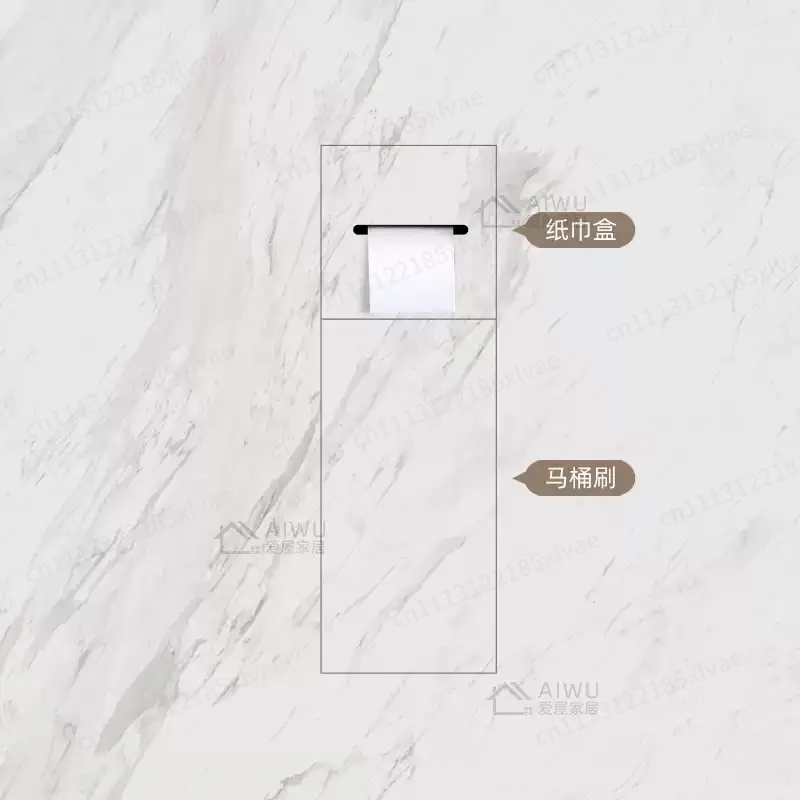 304 Stainless Steel Recessed Bathroom Wall Niche Hidden Tissue Box Toilet Brush Holder Tile Insert In-Wall Storage Organizer