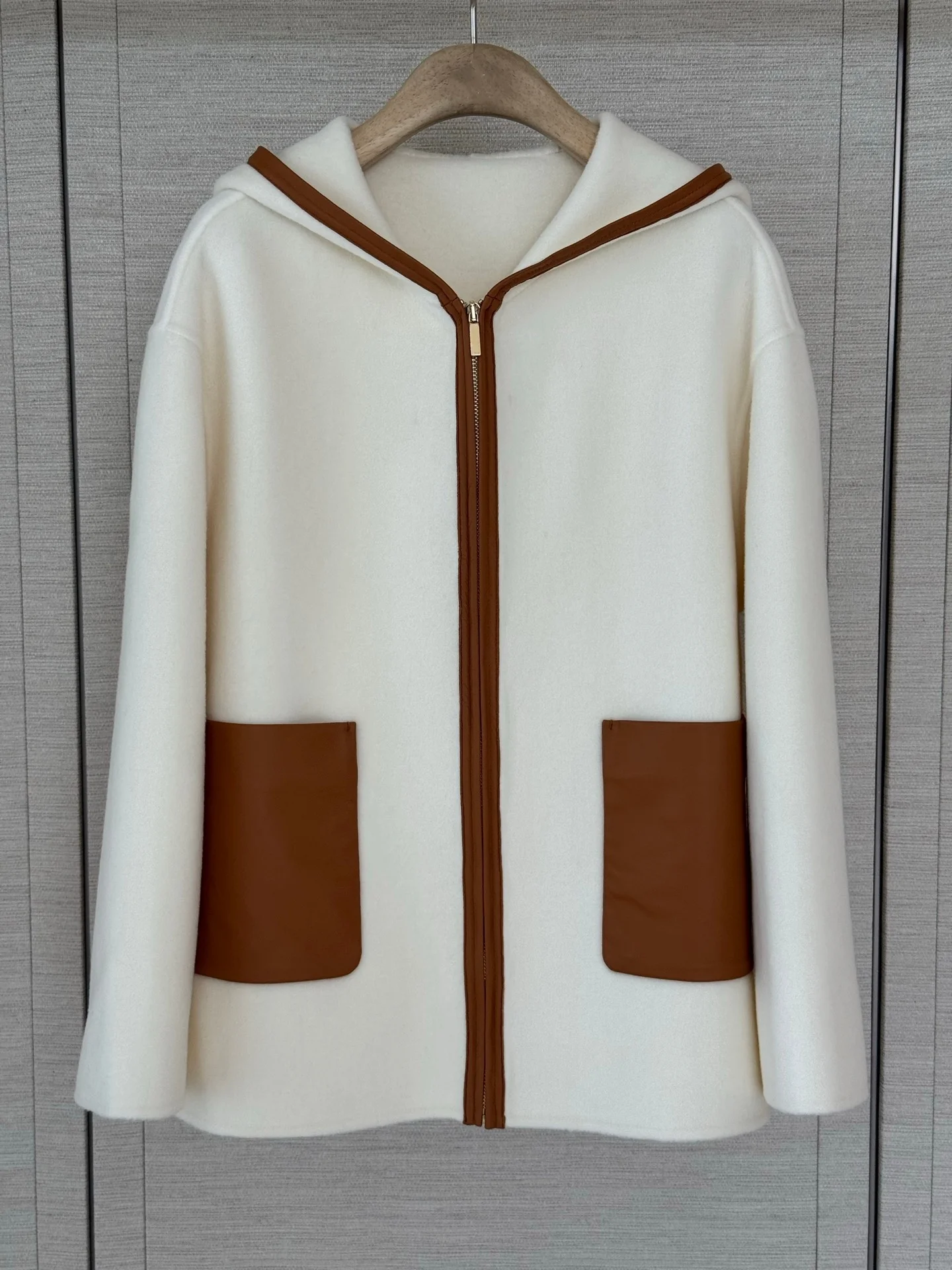 2026 Autumn And Winter New Style Hooded Fashionable Loose And Versatile Casual Cashmere Wool Coat