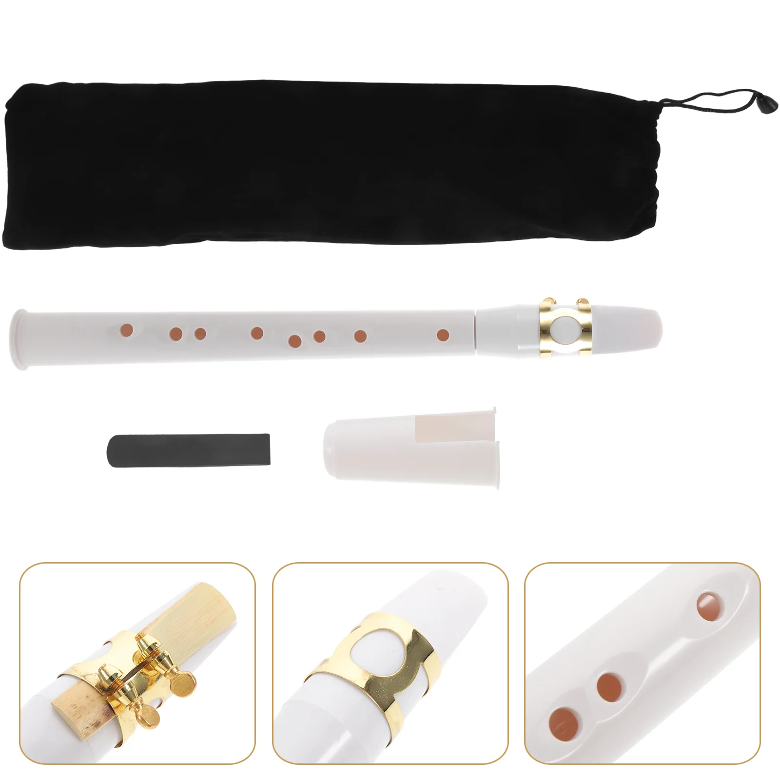 

1Set Abs Mini Saxophone Portable Instrument For Beginner Learning Pocket Sax Stage Rhythm