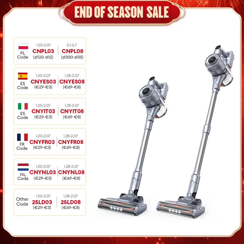 Ilife H80 Draadloze Handheld Stofzuiger Robot, 21kpa Zuiging 1,2l Stofbeker, 40 Minuten Tijd, Led