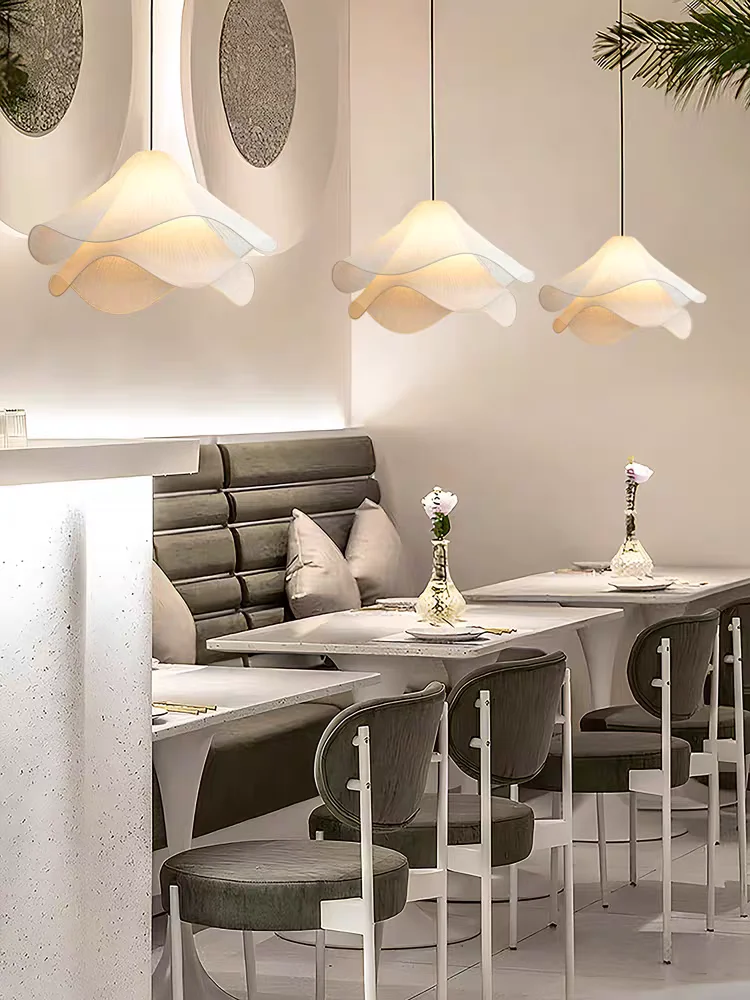 ديكور الثريا من القماش الشمالي للمنازل الفرنسية والشرفة وغرفة النوم المعلقة وتركيبات الإضاءة اللامعة #2