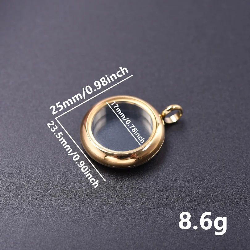 1 Stück Edelstahl zu öffnende Glasmünze Lünette Feuerbestattung Urne Medaillon Anhänger rund zuverlässig Bild Medaillon iPлон Schmuck