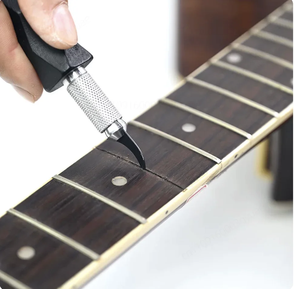 Electric Guitar Acoustic Guitar Fret Repair Tool Guitar Fret Groove Cleaning Tool Fret Work Fingerboard Groove Cleaning Knife