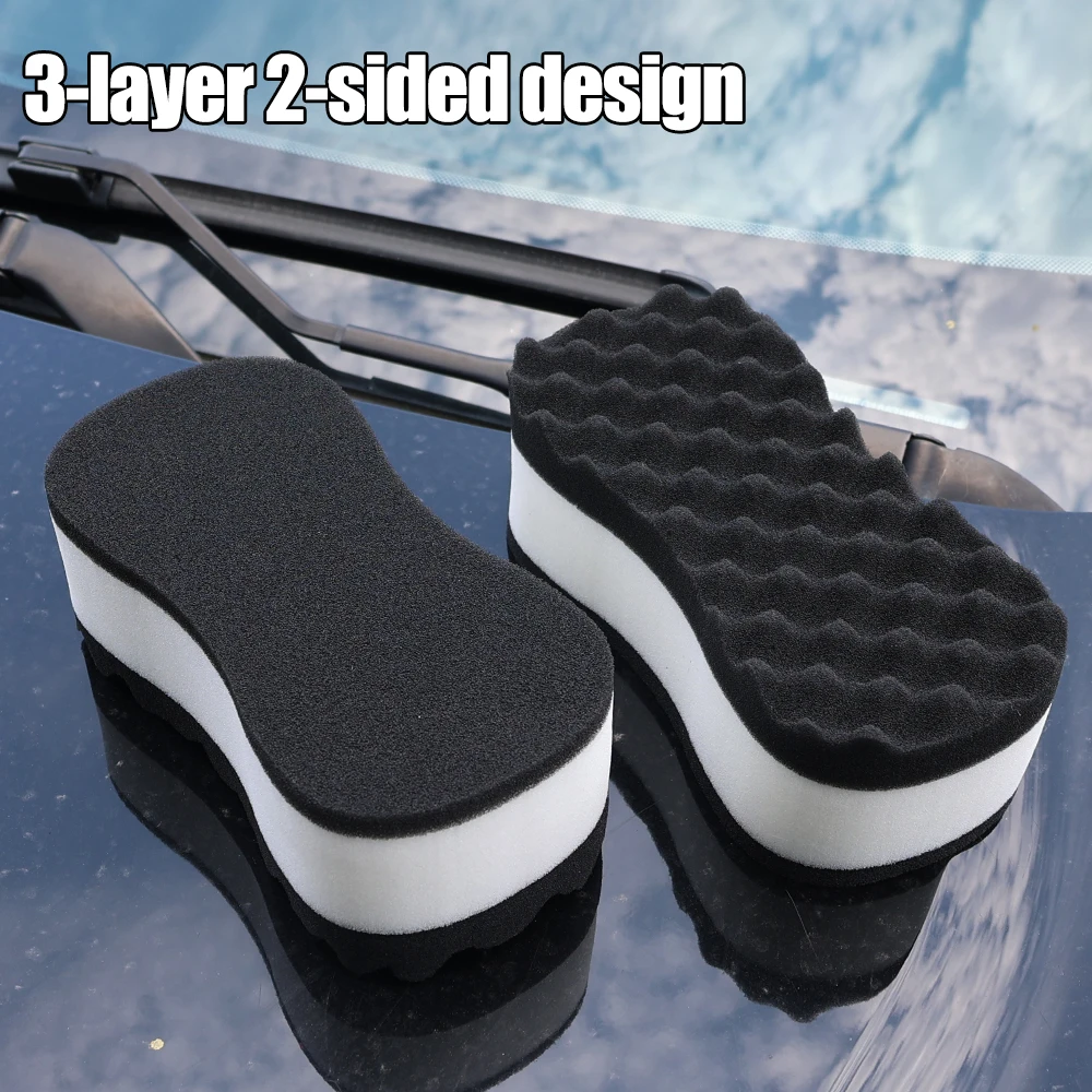 2pcs Car Body Cleaning Absorbent Sponge Brush PU Sponge Automotive Care Body Clean Brush  Automotive Wash Styling Accessories