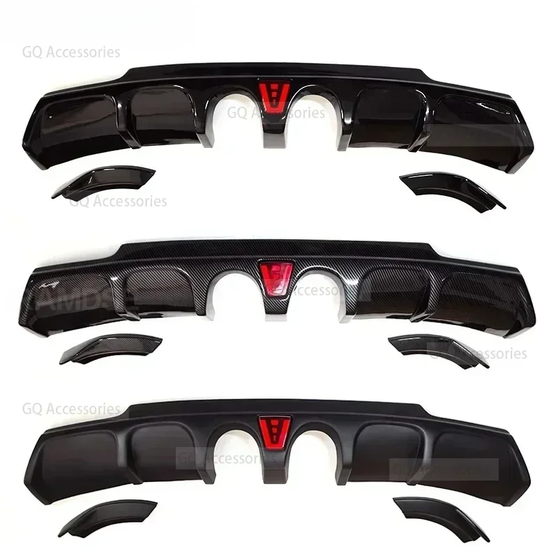 New！ Carbon Paint Rear Diffuser for Golf R MK6 2008-2012 Car Body Kit Lip R20 Bumper Spoiler Plastic Splitter