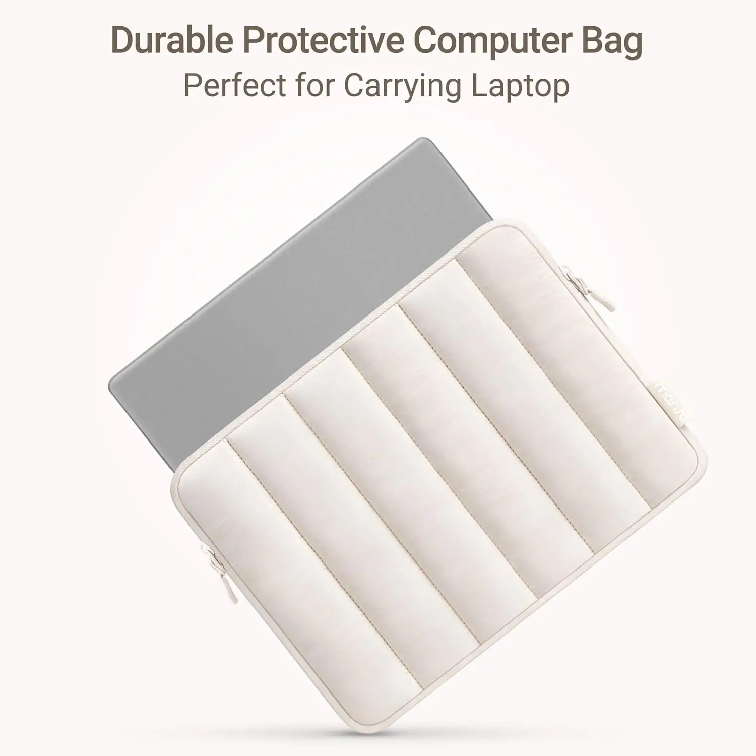 Puffy 13 14 Inch Laptop Sleeve Quilted Ped Computer Bag for MacBook Air Pro Neo HP Dell ASUS Protective Carrying Case for Women