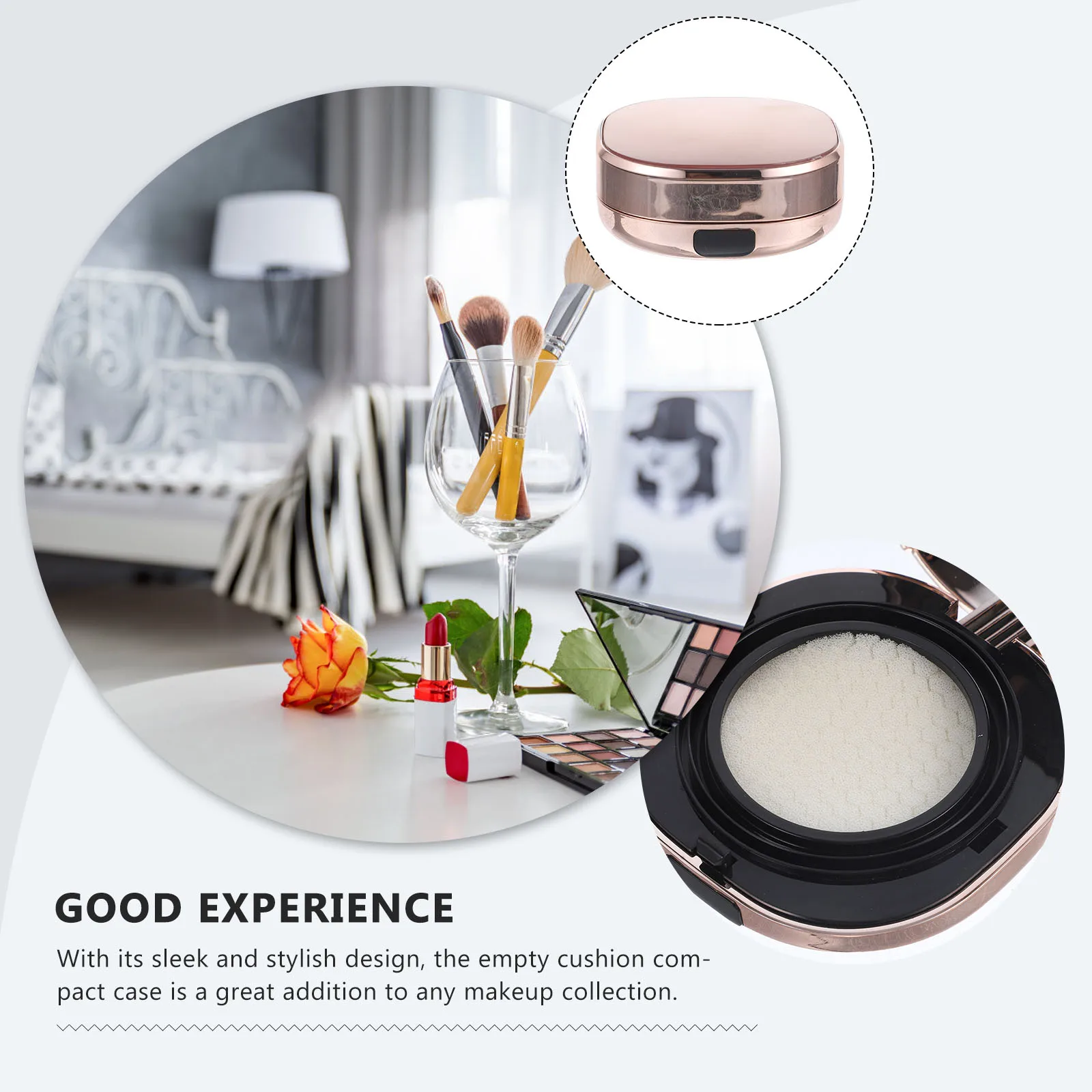

Cushion Foundation Case Portable Travel Powder Puff Container Makeup Storage Box Body Loose Powder Skincare Container Sealing