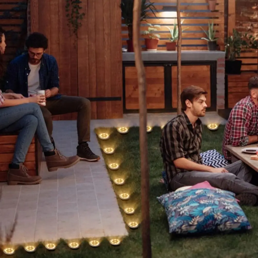 Gifts Solar-powered Path Lights LED Stainless Steel in-ground Light Lighting Tools Courtyard Lawn Lights