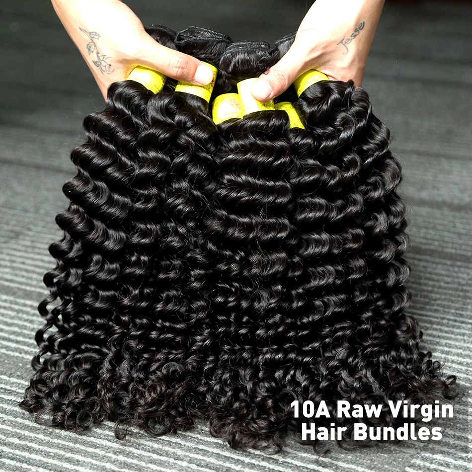 28, 30-дюймовые натуральные человеческие волосы Remy, свободные пучки волос с глубокими волнами, пучки человеческих волос с глубокими волнами, вьющиеся волосы, бразильское плетение