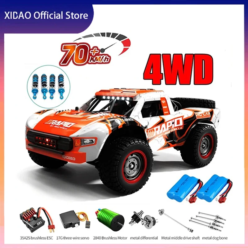 

Rc Car Off Road 4x4 50km/h or 75km/h High Speed Brushless Motor Monster Truck 1/16 Desert/Snow Racing Drift Cars Toys for Boys