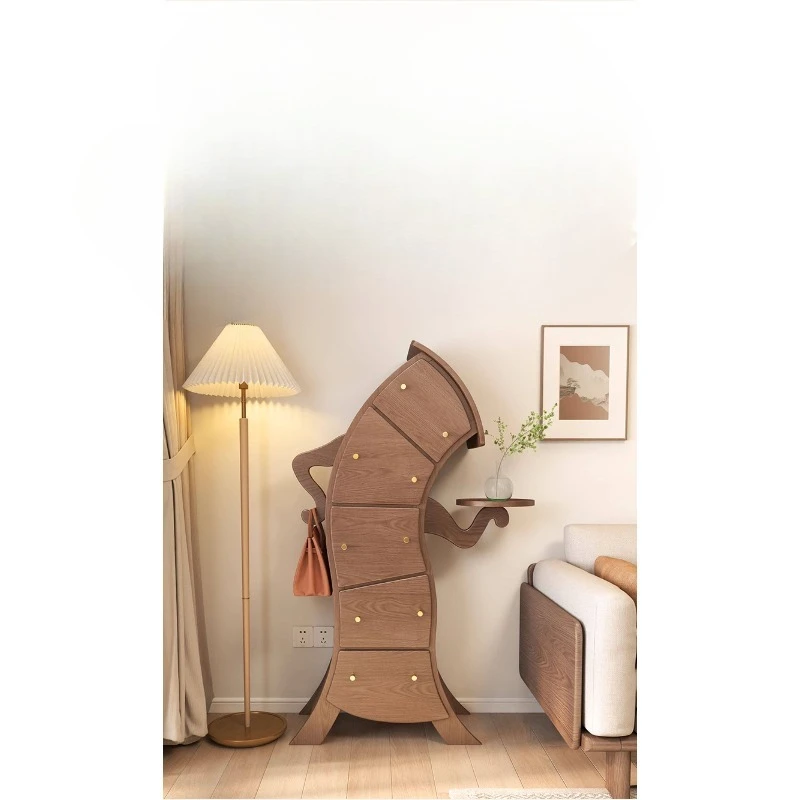 

Solid wood fork waist chest cabinet light luxury storage cabinet living room chest cabinet