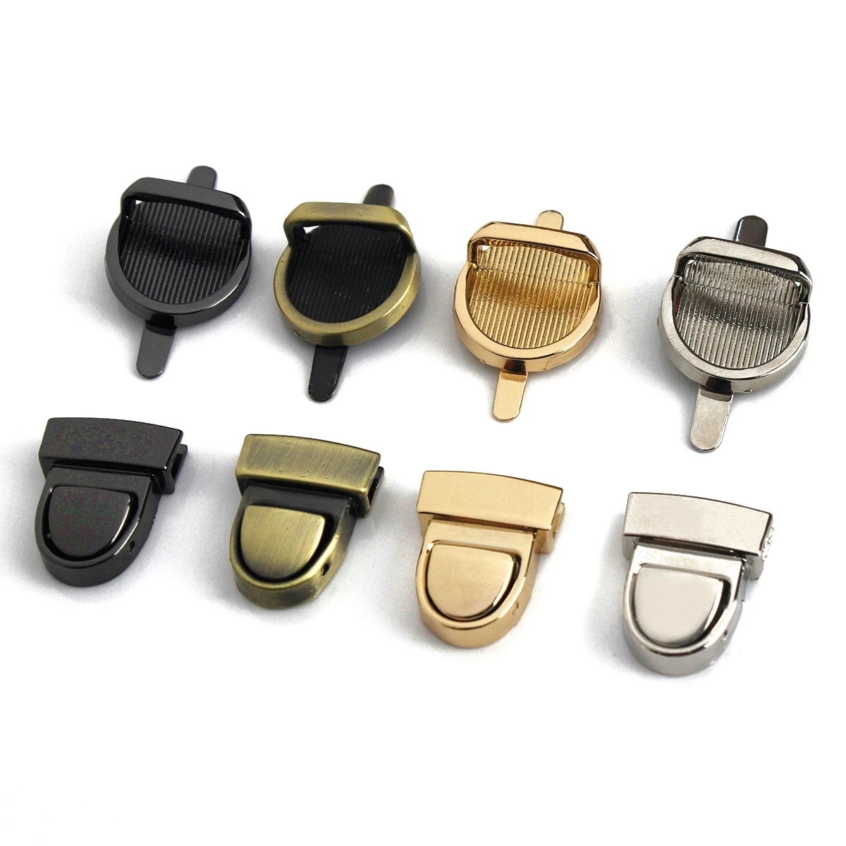 1pcs Metal Press Push Lock Tongue Lock Bag Briefcase Spring Lock Snap Decorative Clasps Closure Leather Craft Hardware Accessory