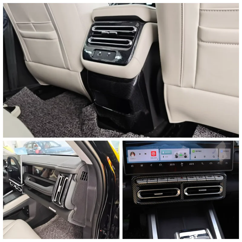 Interior Mouldings For CHERRY Jetour Shanhai T1 2025 Car Center Side Air Conditioning AC Outlet Vent Decoration Cover Trim