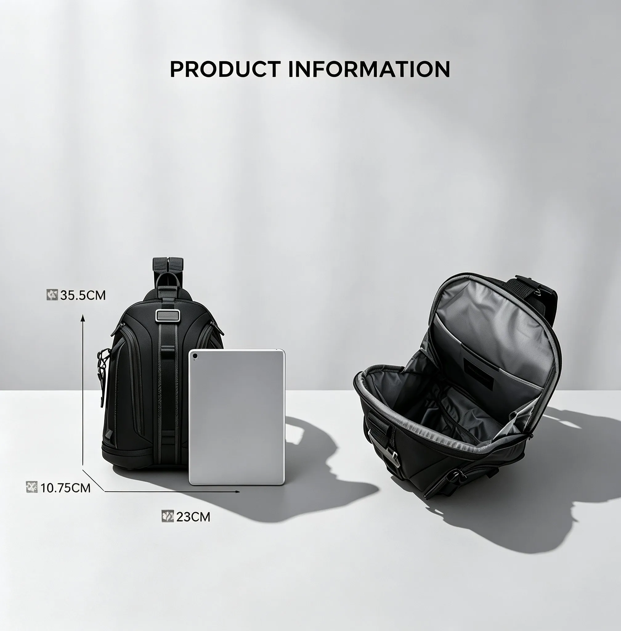 Multi-Functional Microfiber Men Chest Pack, Convertible Crossbody Bag & Backpack for Business Daily Use view 6