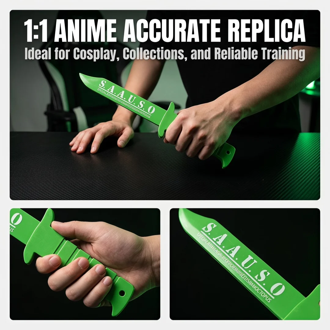 15inch Assassination Classroom Shiota Nagisa Katana Anime Cosplay Prop Sword Ninja Knife Blade Sabre 1:1 Scale Wood Toy Gift