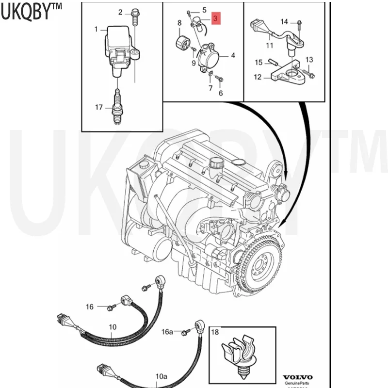 V7 0 X C (-00) 2000-2000 camshaft position sensor flange screw sensor 30713370 30713370