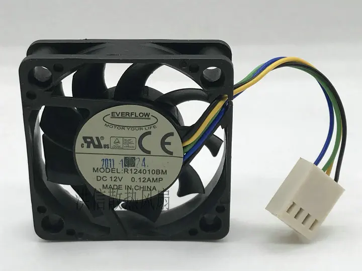 Everflow r124010bm dc 12v 0,5a 40x40x10mm 4-Draht-Server-Lüfter