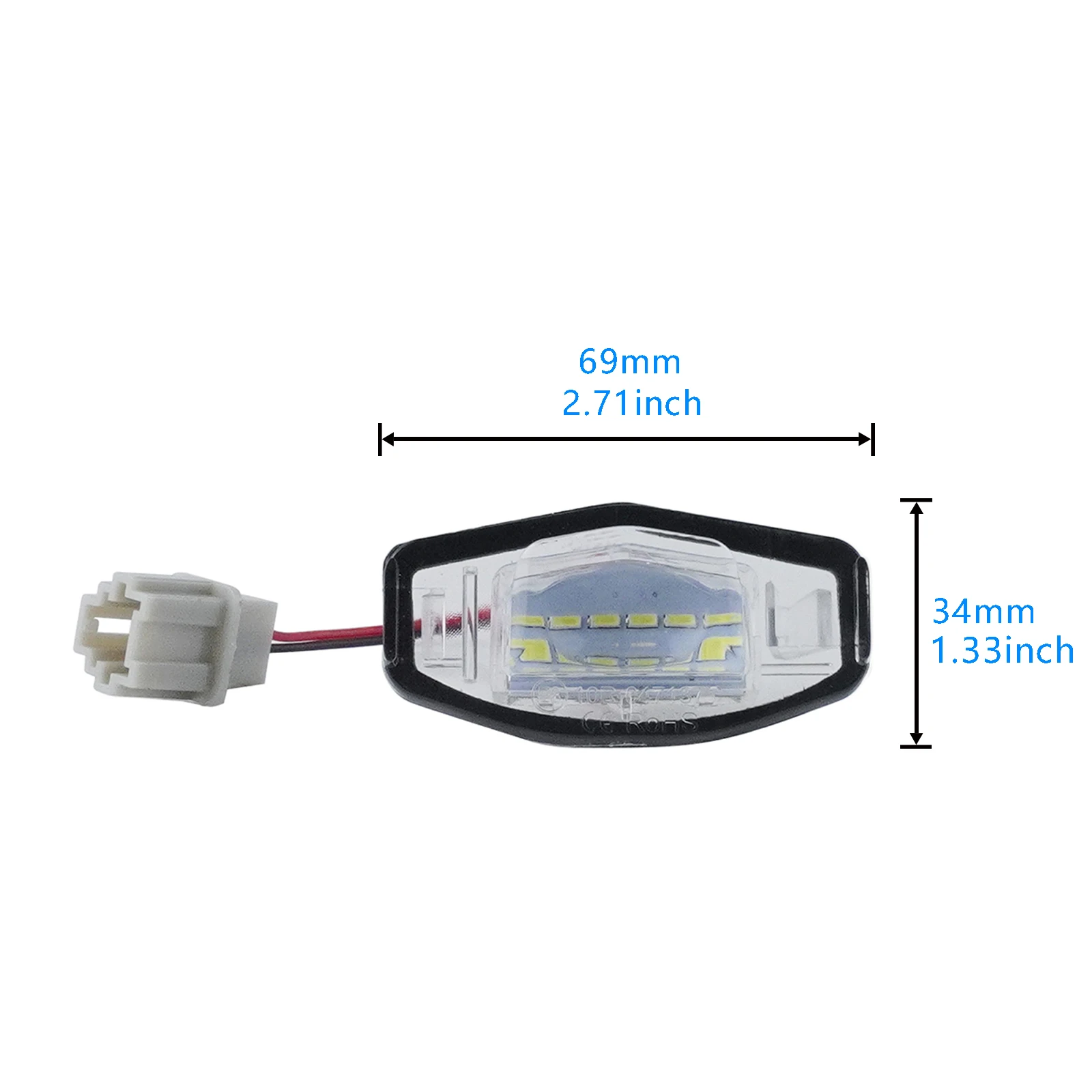 LED License Number Plate Light White For Honda Civic 01-15 Accord 4D 03-17 Odyssey 00-04 Pilot 03-08 Acura MDX RL TSX RDX TL ILX