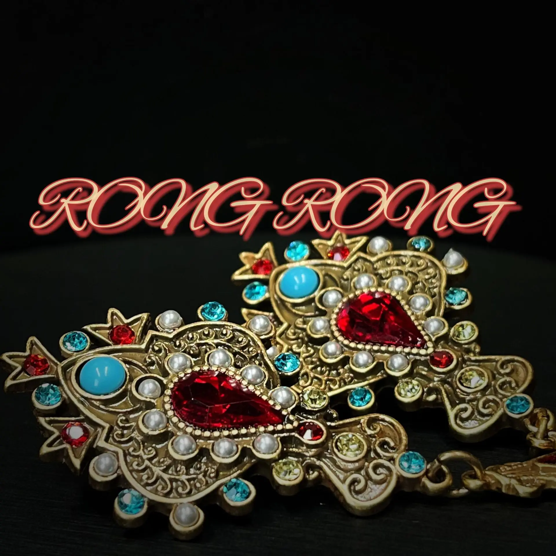 Medieval Vintage Baroque French Court Style Earrings European and American Western Retro Heavy-duty Old-fashioned Earrings