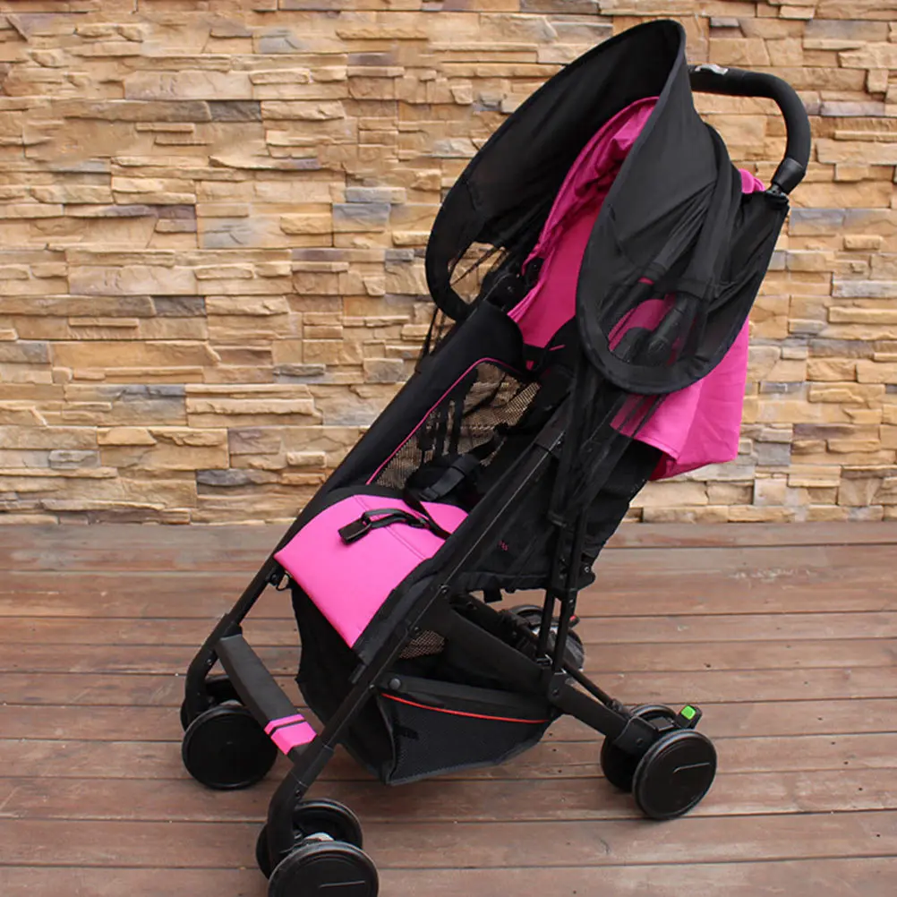 1Pcs Baby Stroller Sun Canopy Stretchy Elastic Shade Cover with Uv Protection Mosquito Net for Carriage Outdoor Use