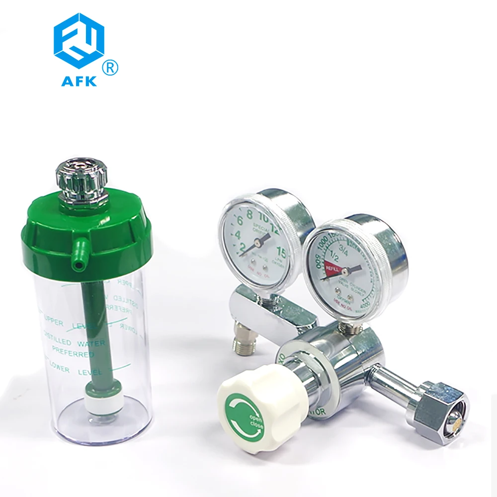 Medical Oxygen Regulator CGA540 with Flowmeter Gauge High Pressure For for Oxygen Cylinder 4000psi