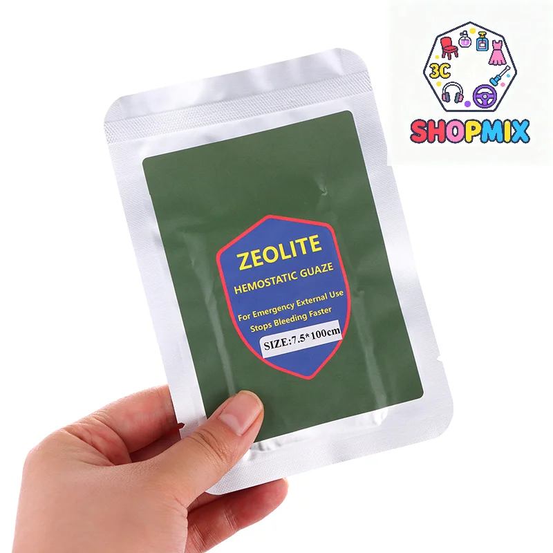 Hemostatic Kaolin Gauze Combat Emergency Trauma Z-Fold Soluble For First Aid Kit Medical Wound