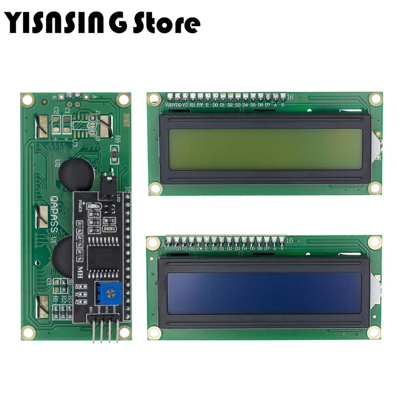 

LCD1602 I2C Display Module Blue Green Screen 5V PCF8574 IIC Adapter Llate for Arduino